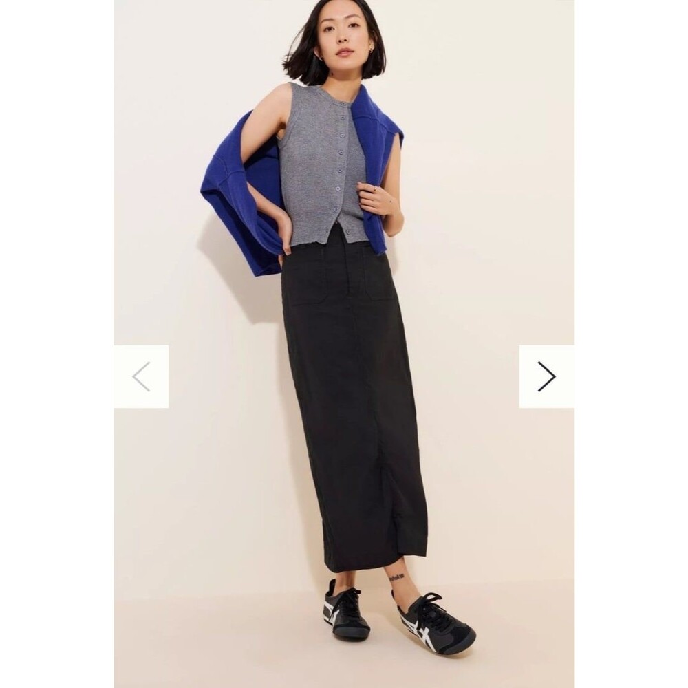 Maeve The Colette Linen Blend Maxi Skirt